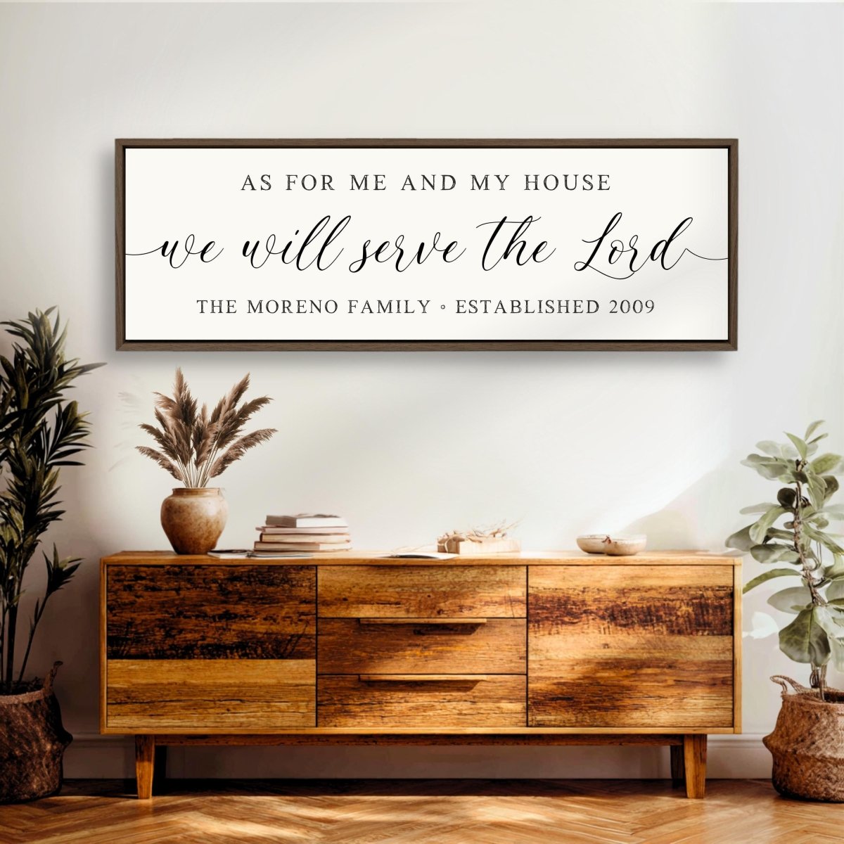 Personalized Scripture Sign - Serve The Lord Family Name Sign | Christian Wall Decor - Lumberwave Creations