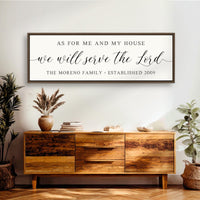 Personalized Scripture Sign - Serve The Lord Family Name Sign | Christian Wall Decor - Lumberwave Creations