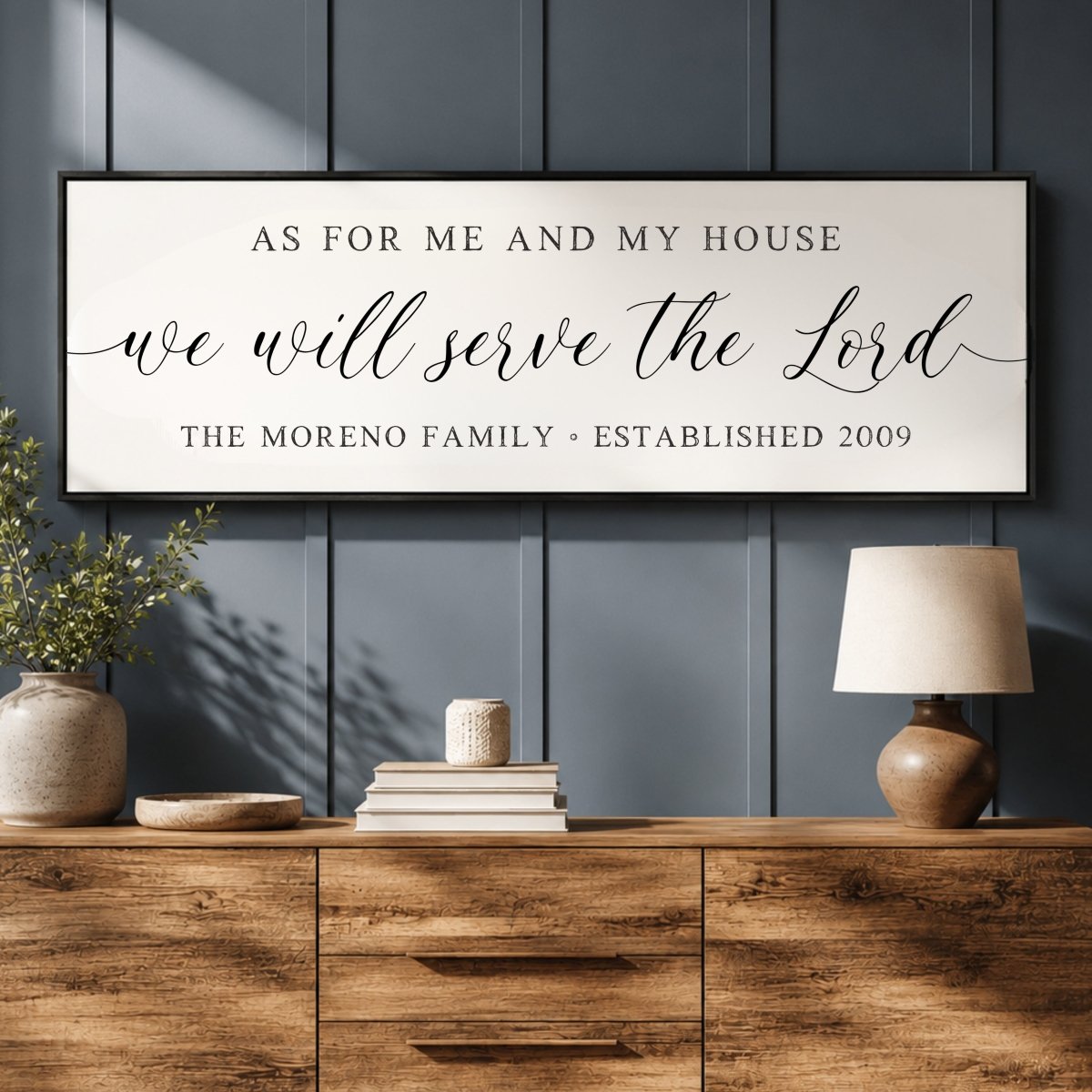 Personalized Scripture Sign - Serve The Lord Family Name Sign | Christian Wall Decor - Lumberwave Creations