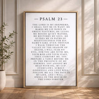Psalm 23 Print - Christian Wall Decor | Lord Is My Shepherd Sign, Religious Gift Idea - Lumberwave Creations