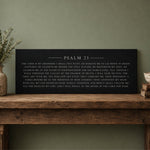 Psalm 23 Wall Art - KJV Bible Verse Sign | Lord Is My Shepherd Print - Lumberwave Creations
