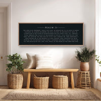 Psalm 23 Wall Art - KJV Bible Verse Sign | Lord Is My Shepherd Print - Lumberwave Creations