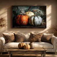 Rustic Pumpkin Print – Moody Halloween Wall Art | Vintage Gothic Painting - Lumberwave Creations