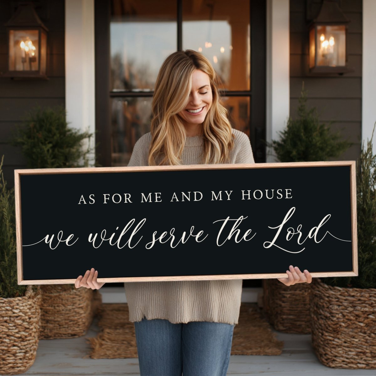 Scripture Wall Decor – As For Me And My House Serve The Lord Sign - Lumberwave Creations