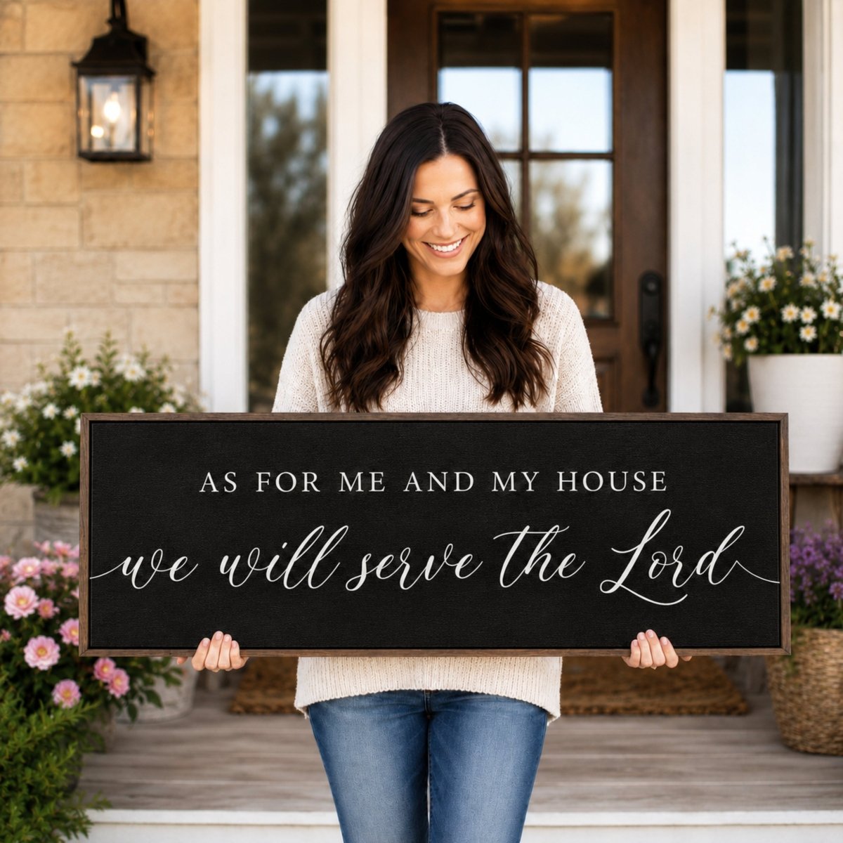 Scripture Wall Decor – As For Me And My House Serve The Lord Sign - Lumberwave Creations
