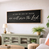 Scripture Wall Decor – As For Me And My House Serve The Lord Sign - Lumberwave Creations