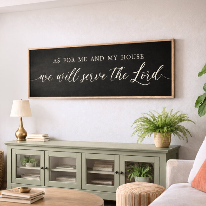 Scripture Wall Decor – As For Me And My House Serve The Lord Sign - Lumberwave Creations