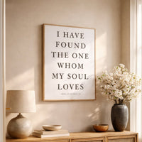 Soul Loves Print – Song of Solomon Bible Verse Sign | Christian Wall Decor - Lumberwave Creations