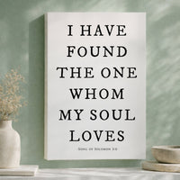 Soul Loves Print – Song of Solomon Bible Verse Sign | Christian Wall Decor - Lumberwave Creations