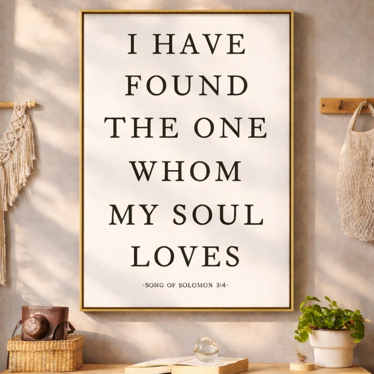 Soul Loves Print – Song of Solomon Bible Verse Sign | Christian Wall Decor - Lumberwave Creations
