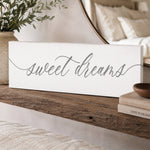 Sweet Dreams Sign - Minimalist Calligraphy Bedroom Wall Decor | Guest & Master Bedroom - Lumberwave Creations