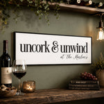 Uncork & Unwind - Personalized Wine Bar Decor - Lumberwave Creations
