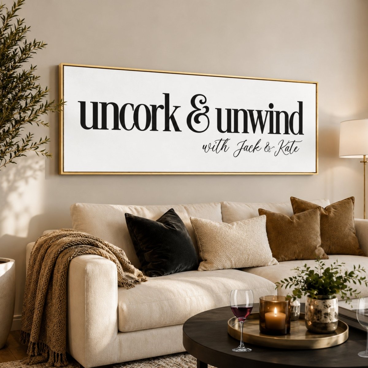 Uncork & Unwind - Personalized Wine Bar Decor - Lumberwave Creations