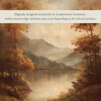 Warm Landscape Art Print – Trees And Mountains Art With Neutral Color Decor - Lumberwave Creations