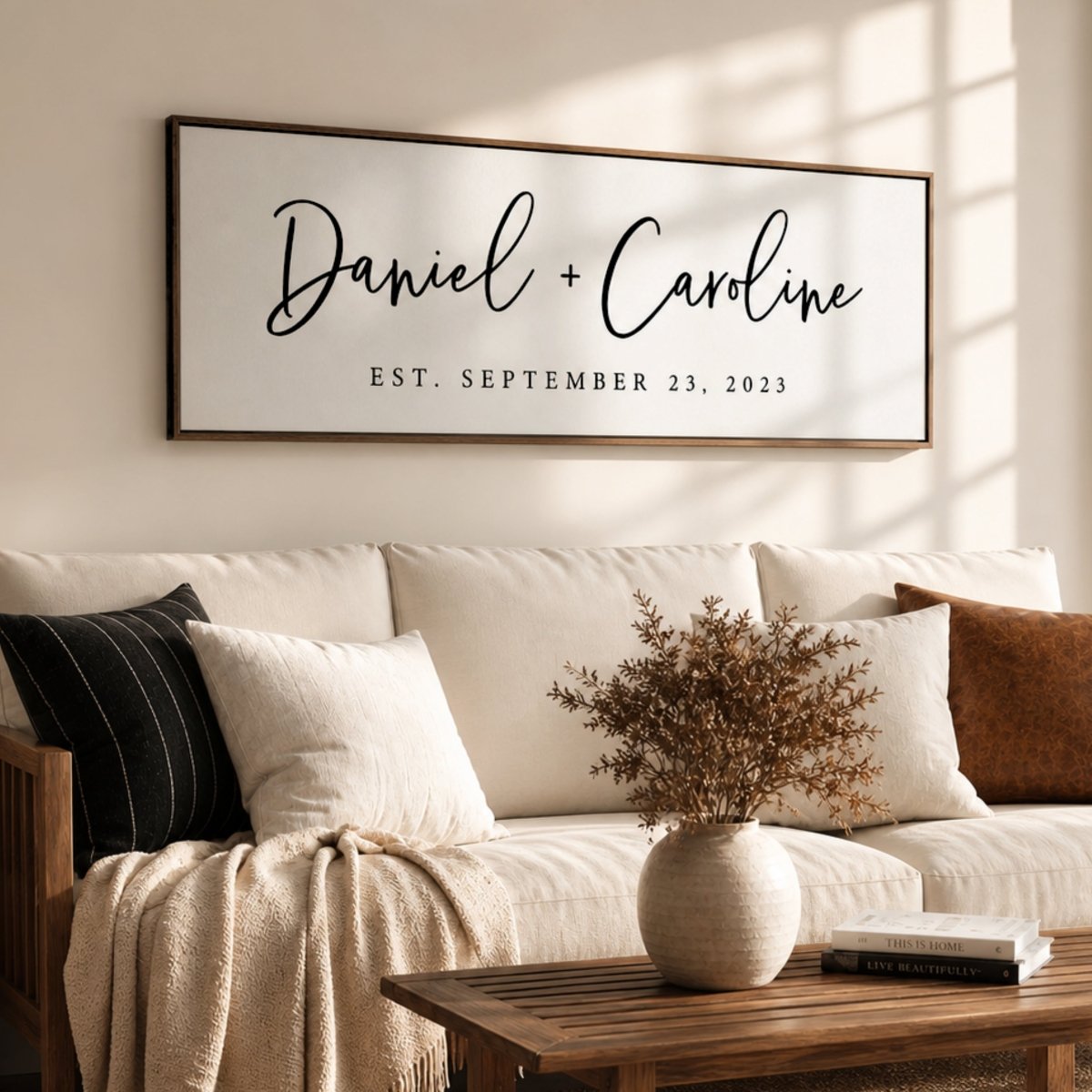 Wedding Date Sign – Personalized Last Name Established Sign | Rustic Wedding Decor - Lumberwave Creations