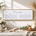 Wedding Vows Sign - Custom Anniversary Gift | Personalized His And Her Print - Lumberwave Creations