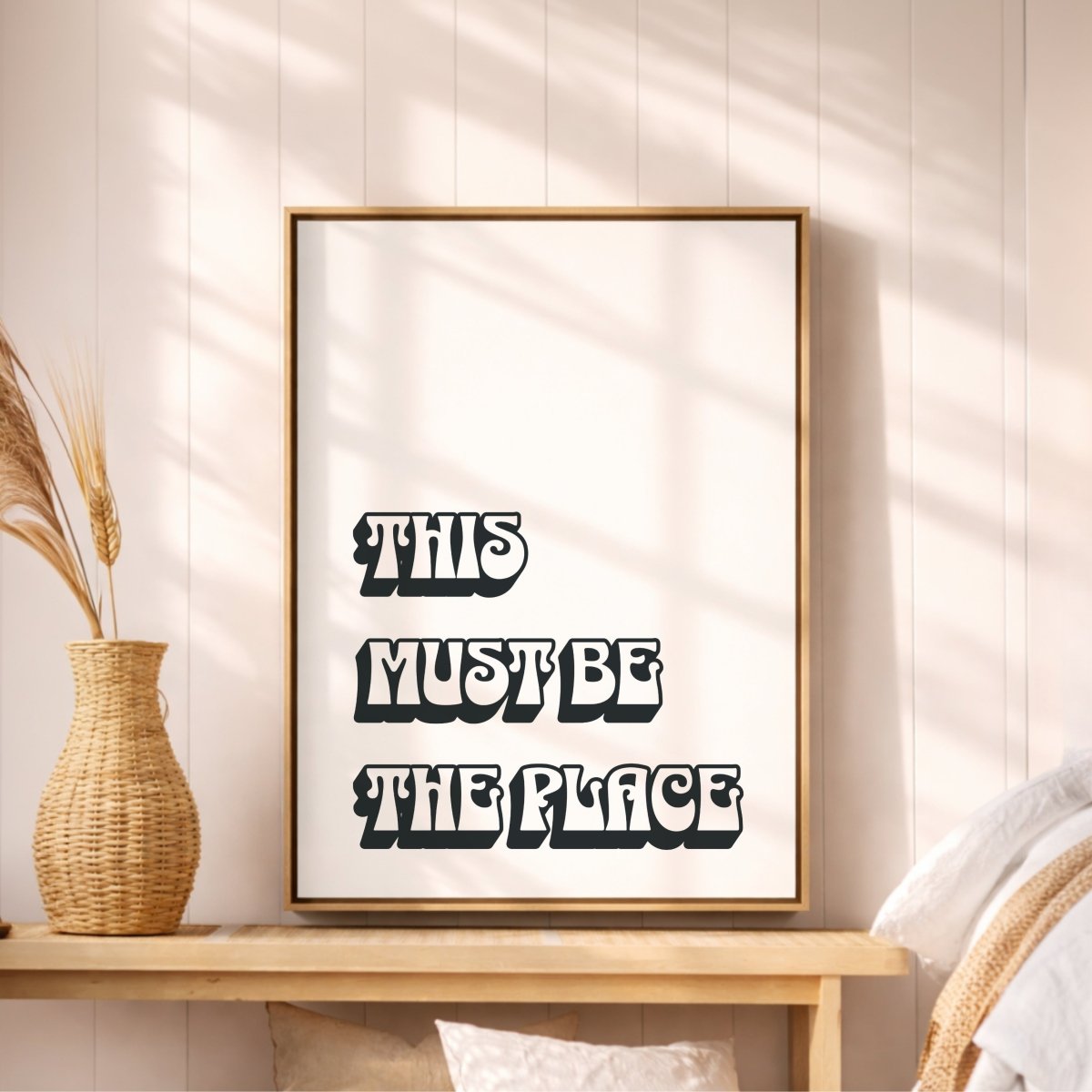 Welcome Wall Art - Entryway Wall Decor | Retro Black And White Typography Print - Lumberwave Creations