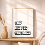 Welcome Wall Art - Entryway Wall Decor | Retro Black And White Typography Print - Lumberwave Creations