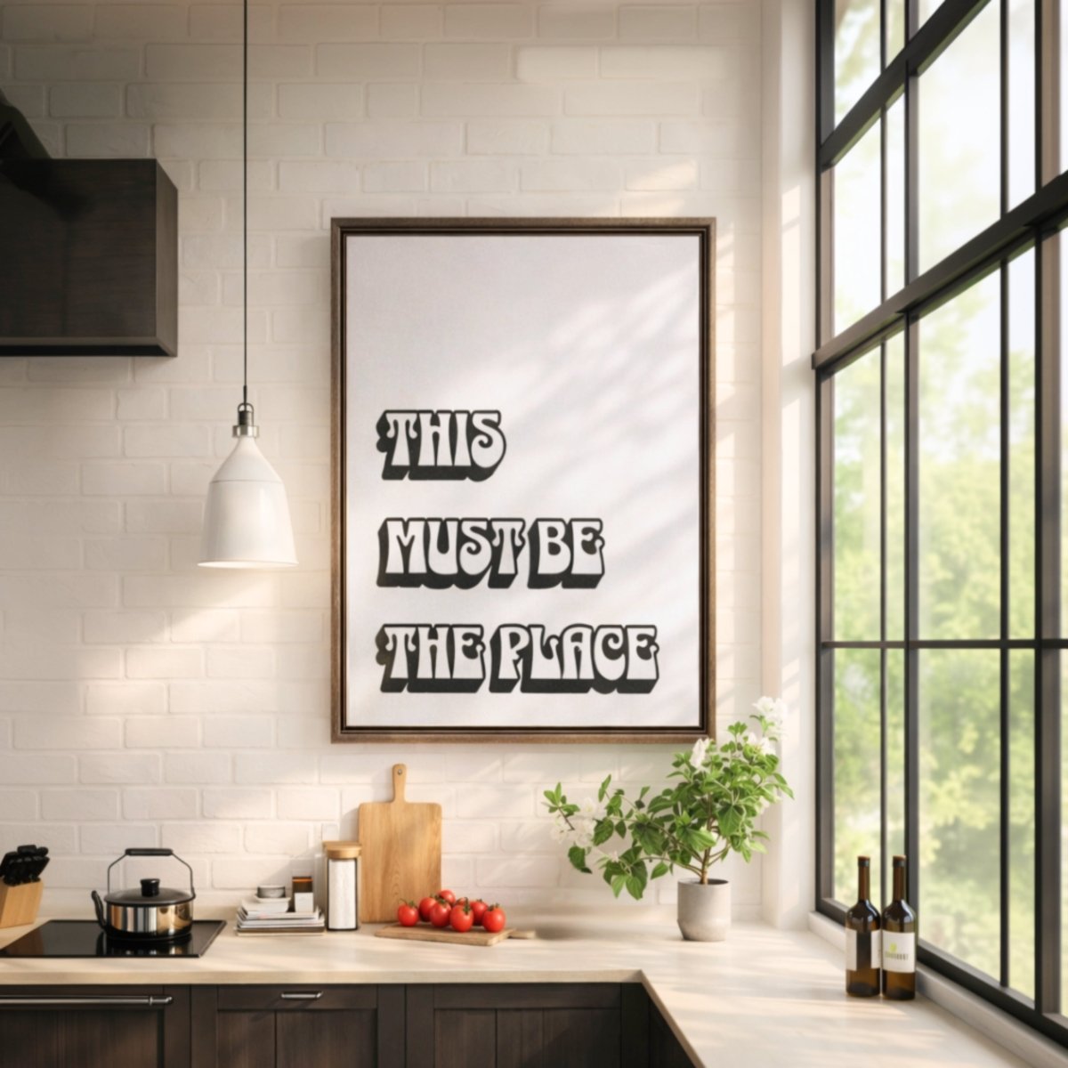Welcome Wall Art - Entryway Wall Decor | Retro Black And White Typography Print - Lumberwave Creations