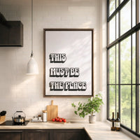 Welcome Wall Art - Entryway Wall Decor | Retro Black And White Typography Print - Lumberwave Creations