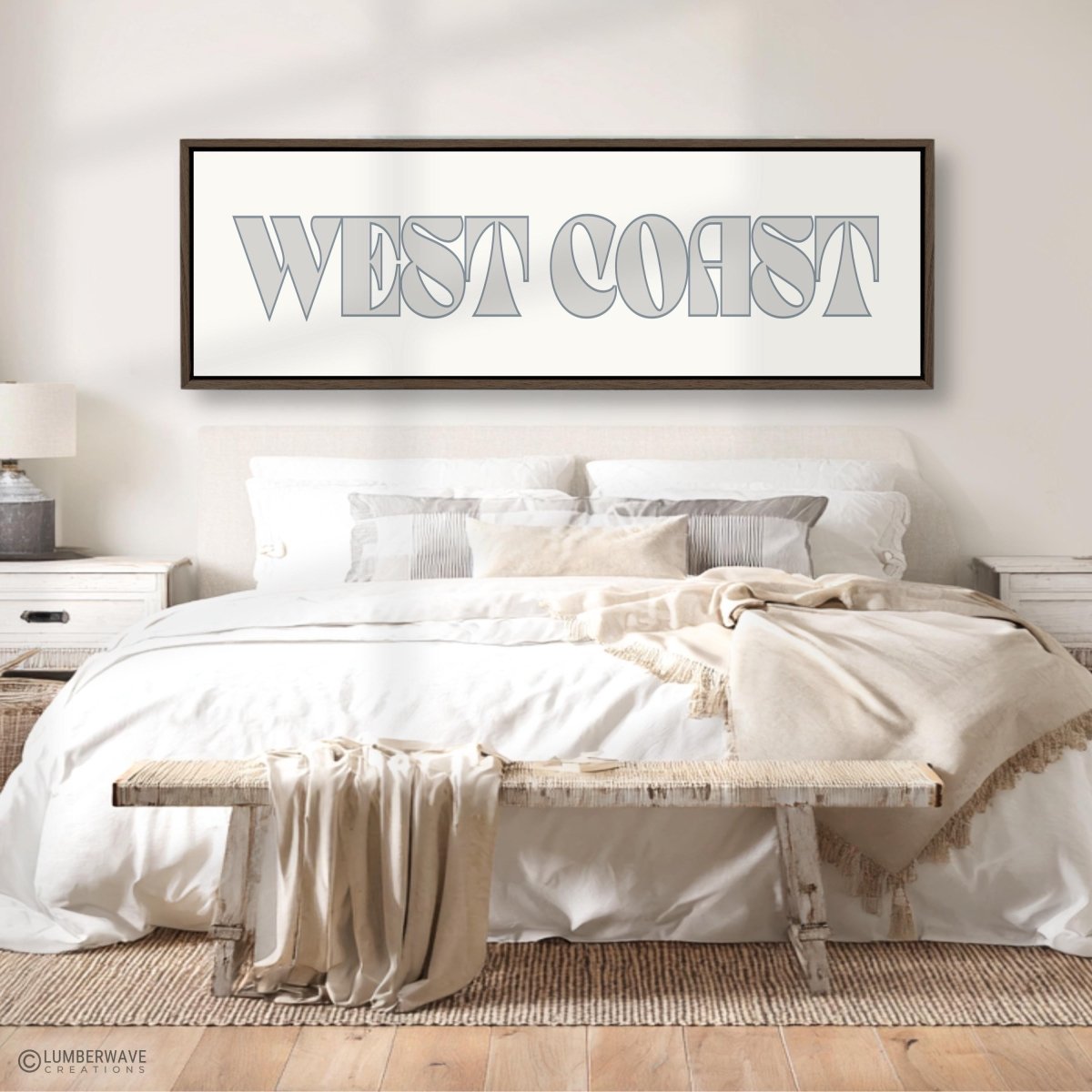 West Coast Sign - Coastal Cowgirl Print | Modern Boho Wall Decor - Lumberwave Creations
