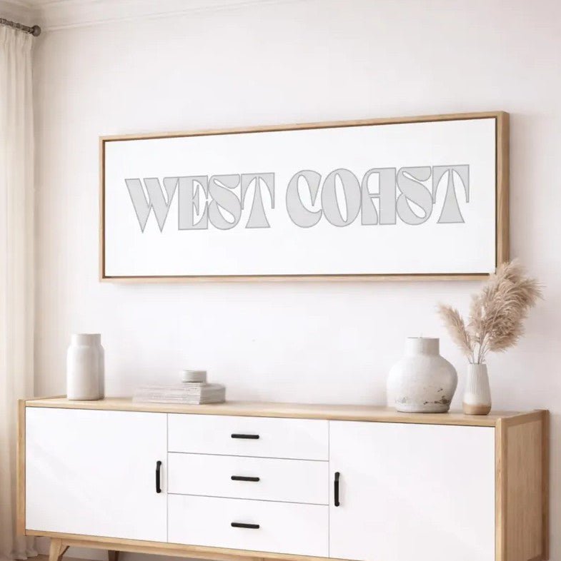 West Coast Sign - Coastal Cowgirl Print | Modern Boho Wall Decor - Lumberwave Creations