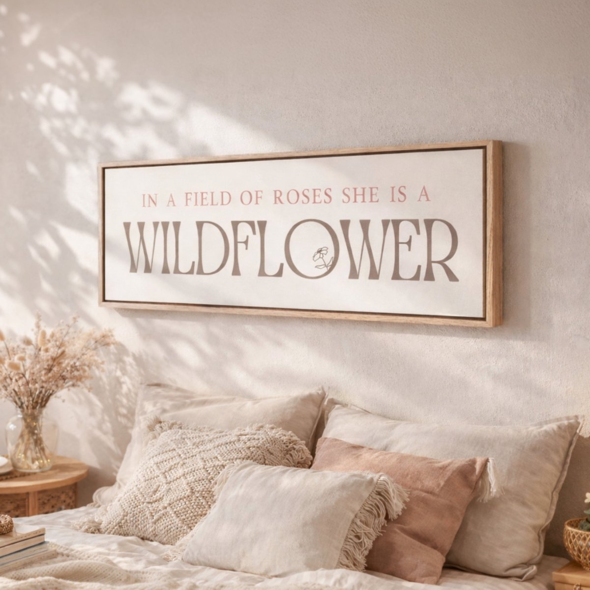 Wildflower Nursery Decor – Girl Nursery Wall Art | Boho Floral Wall Print - Lumberwave Creations
