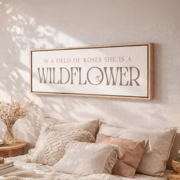 Wildflower Nursery Decor – Girl Nursery Wall Art | Boho Floral Wall Print - Lumberwave Creations