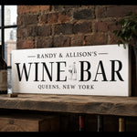 Wine Bar Sign - Custom Wine Cellar Decor & Personalized Winery Signs - Lumberwave Creations
