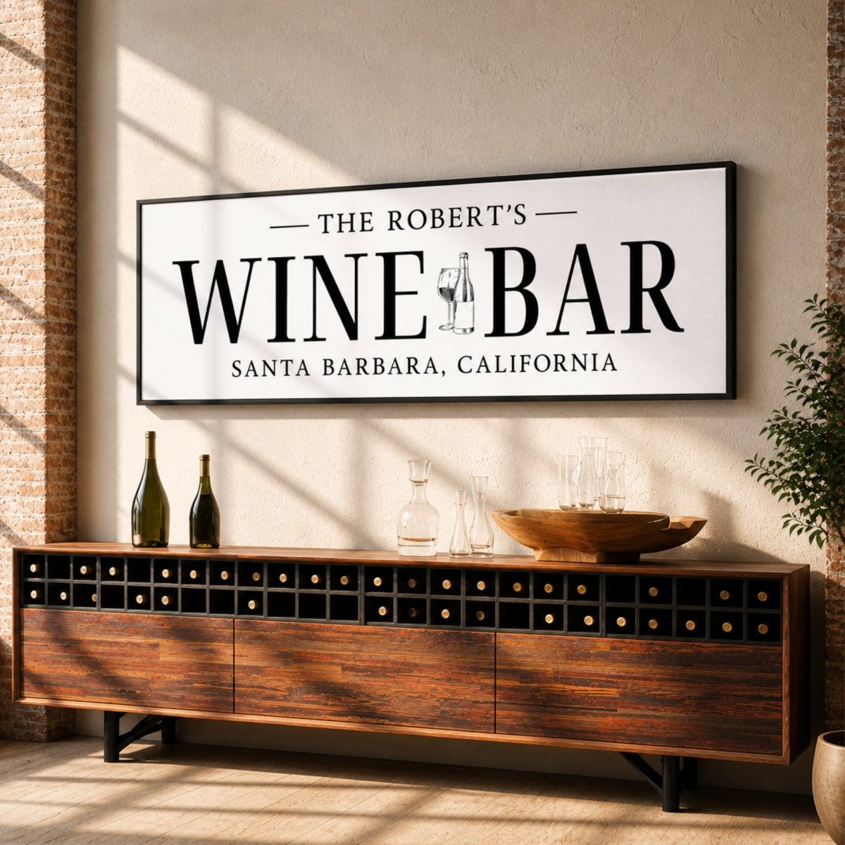 Wine Bar Sign - Custom Wine Cellar Decor & Personalized Winery Signs - Lumberwave Creations